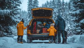 auto danneggiata dalla neve
